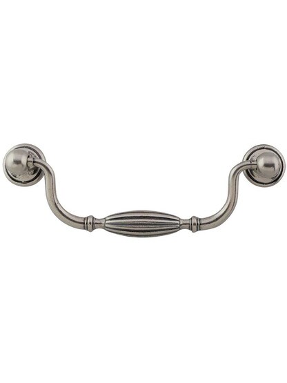 Tuscany Drop Pull - 5 1/16 inch Center-to-Center in Antique Pewter.